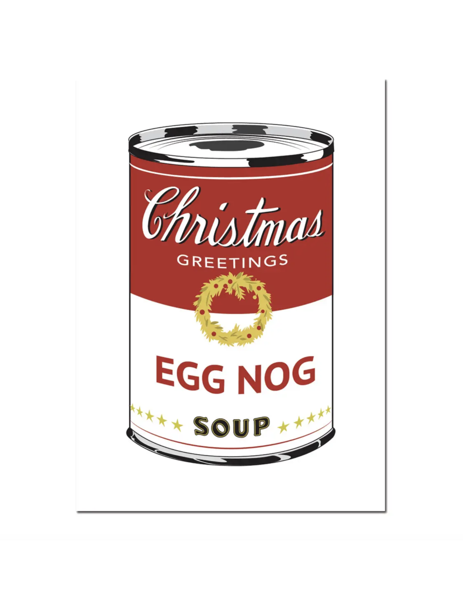 Warhol Soup Can Eggnog Holiday Greeting Card