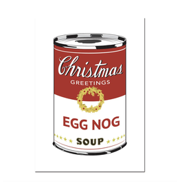Warhol Soup Can Eggnog Holiday Greeting Card