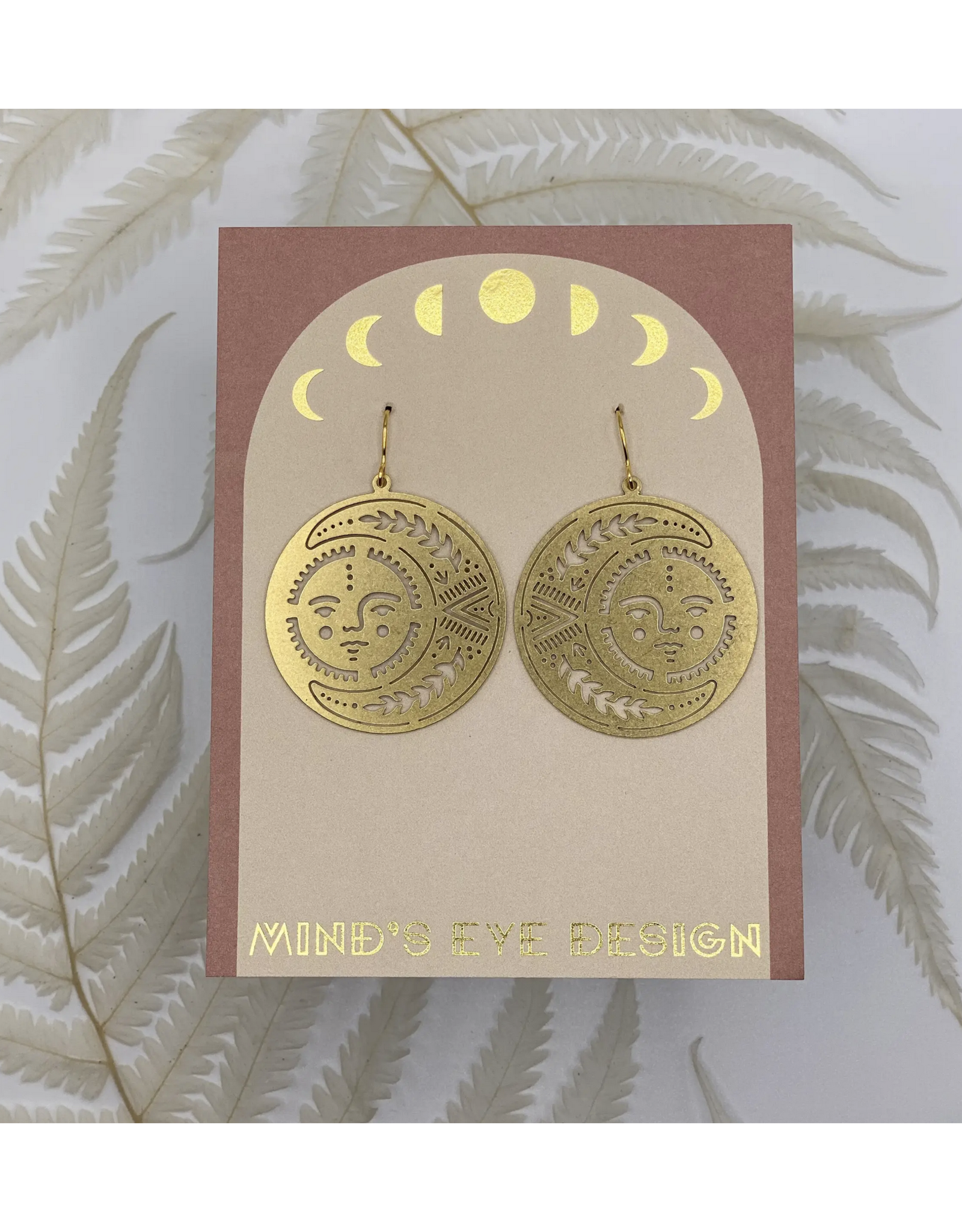 Sun & Moon Golden Earrings
