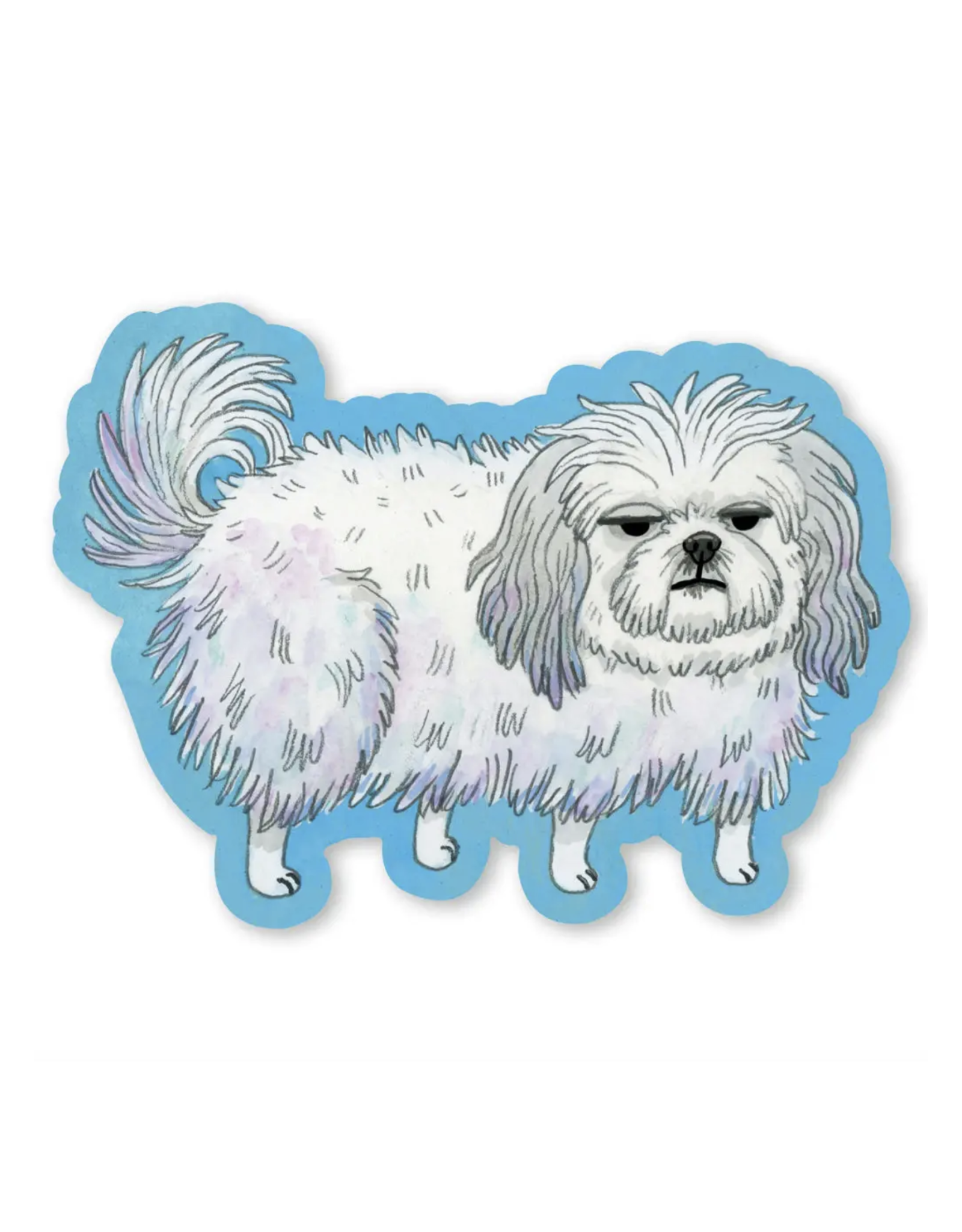 Grouchy Dog Sticker
