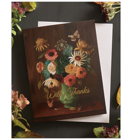 With Thanks Floral Greeting Card