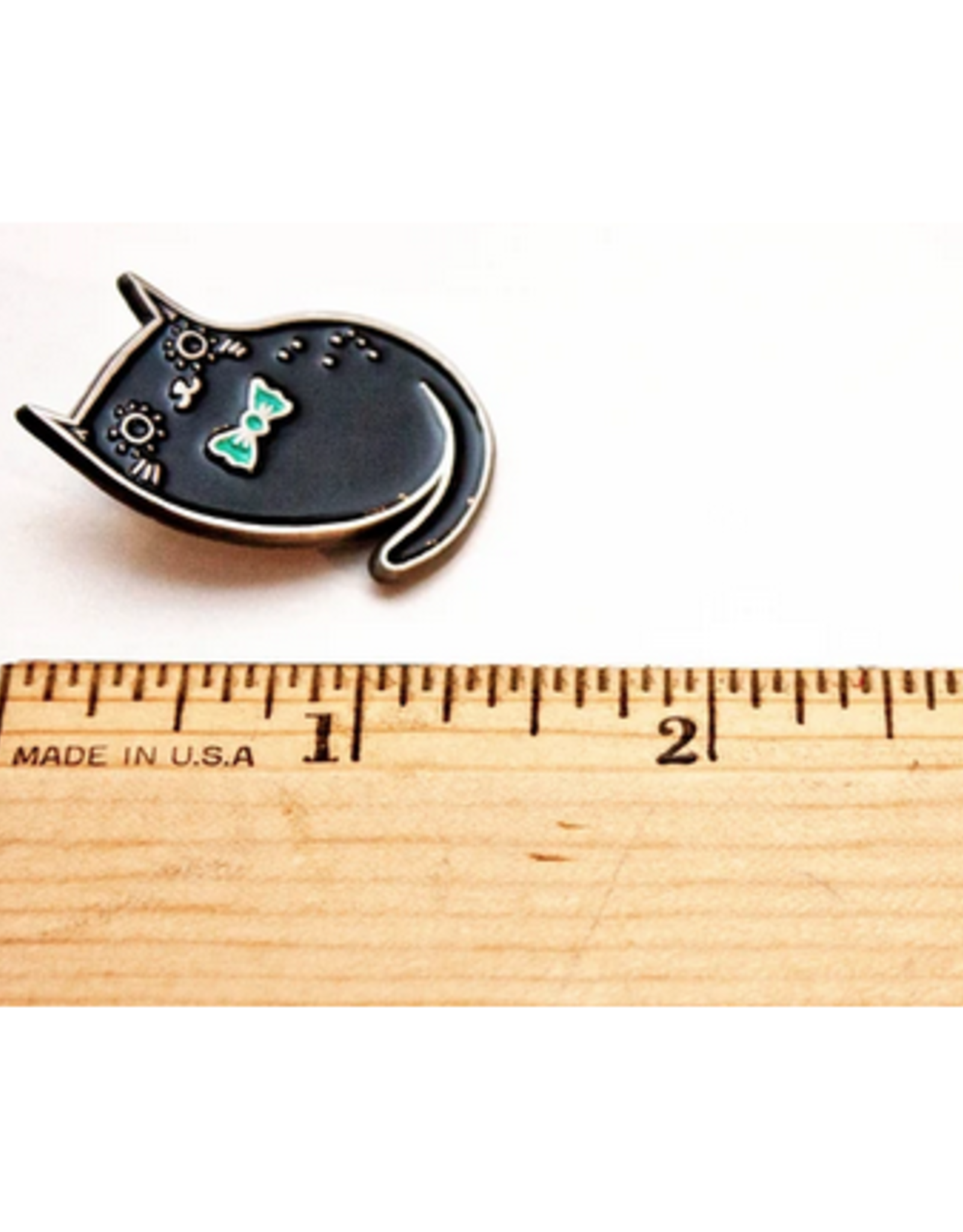 Black Cat Bowtie Enamel Pin
