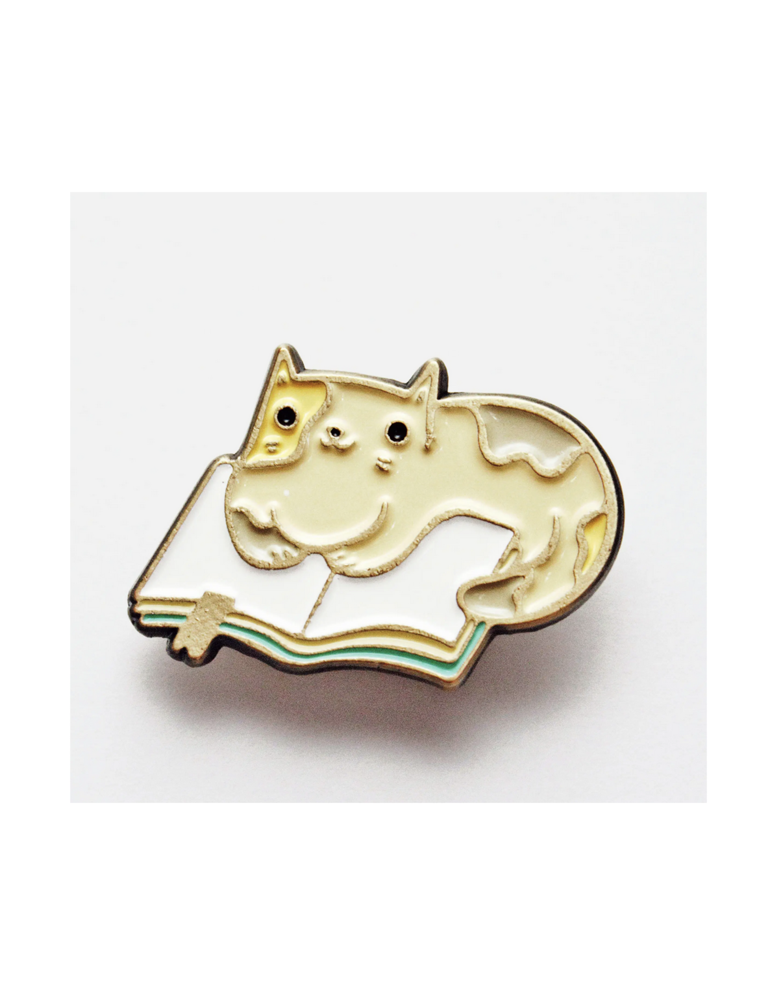Book Cat Enamel Pin