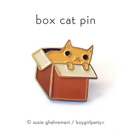 Cat in a Box (BoyGirlParty) Enamel Pin