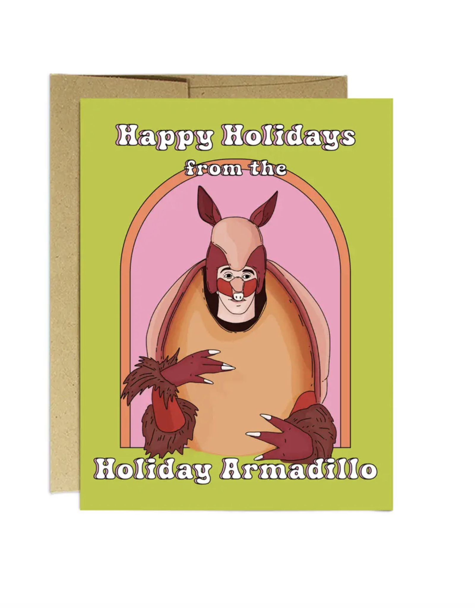 Holiday Armadillo Greeting Card