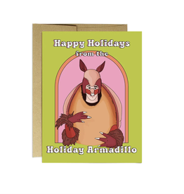 Holiday Armadillo Greeting Card