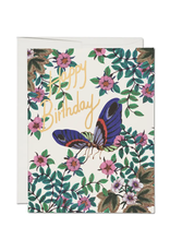 Happy Birthday Delicate Butterfly Greeting Card