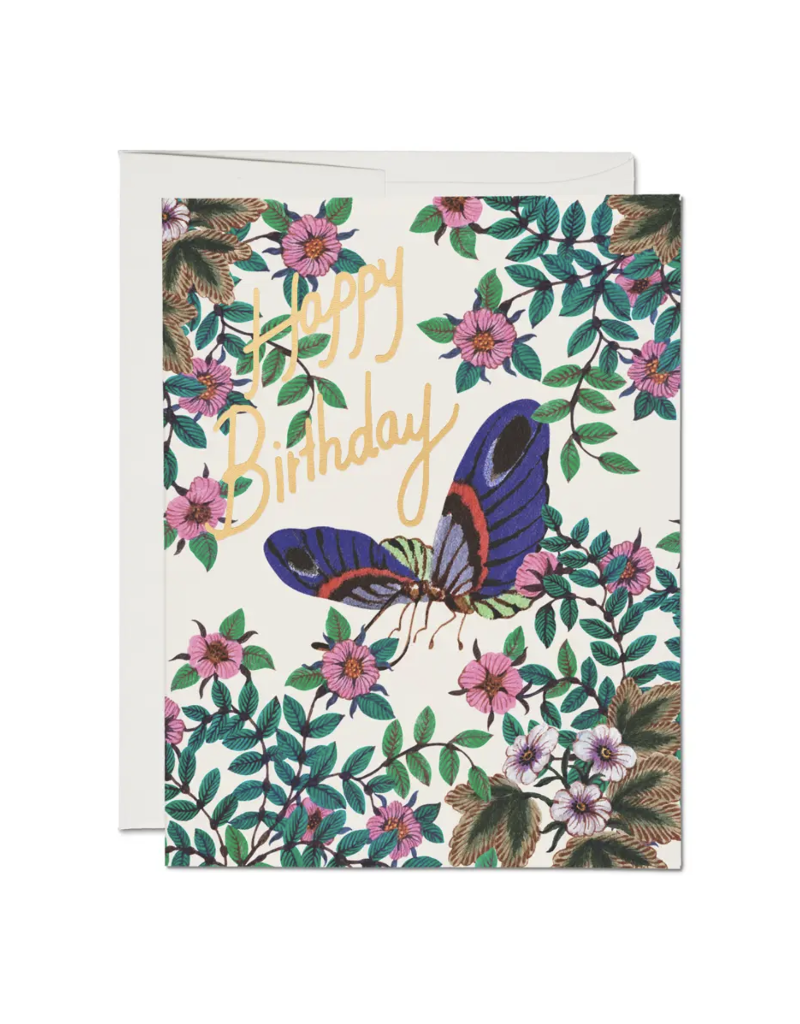 Happy Birthday Delicate Butterfly Greeting Card