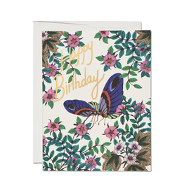 Happy Birthday Delicate Butterfly Greeting Card