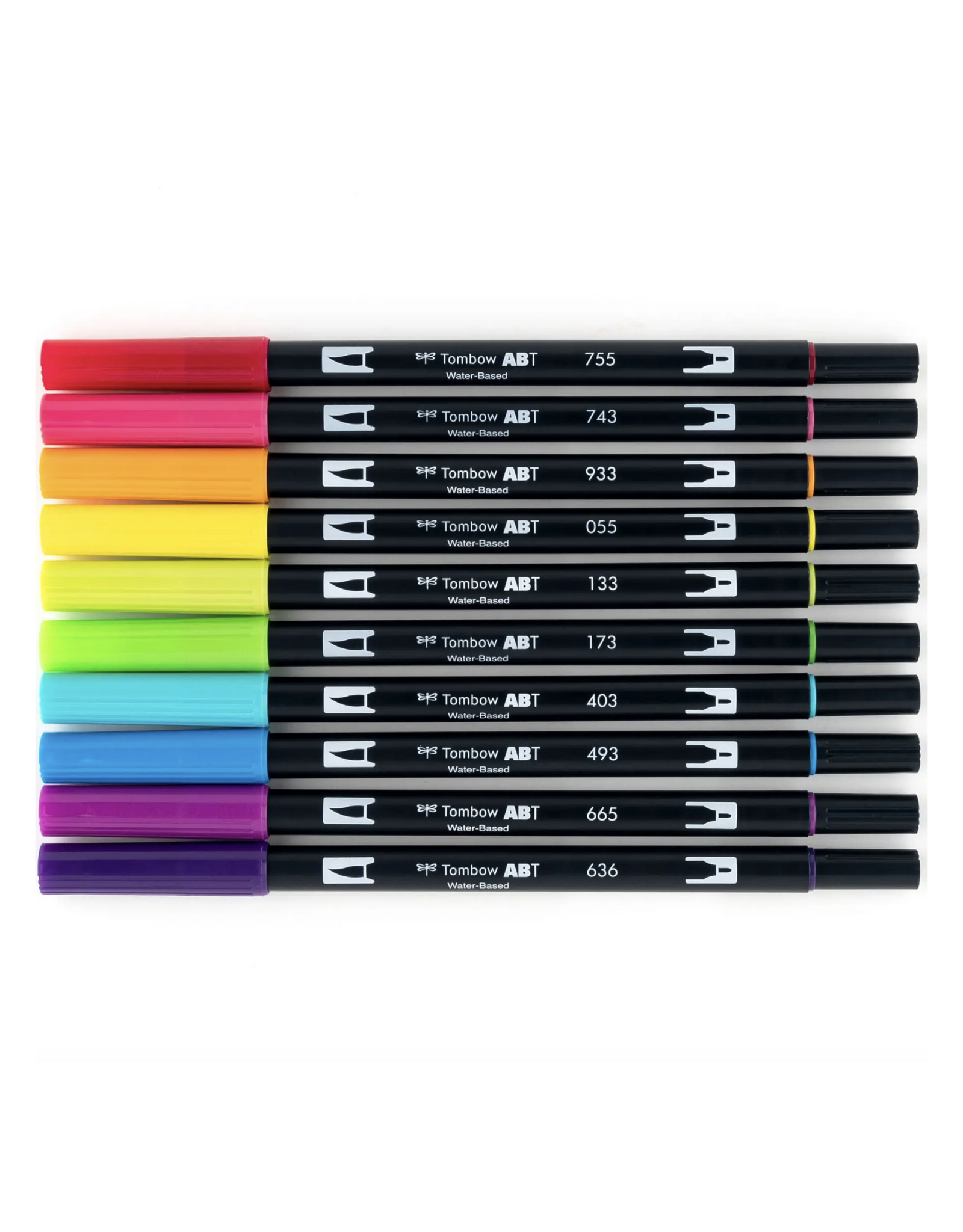 Dual Brush Pen Art Markers 10-Pack, Primary Colors, Brush Markers