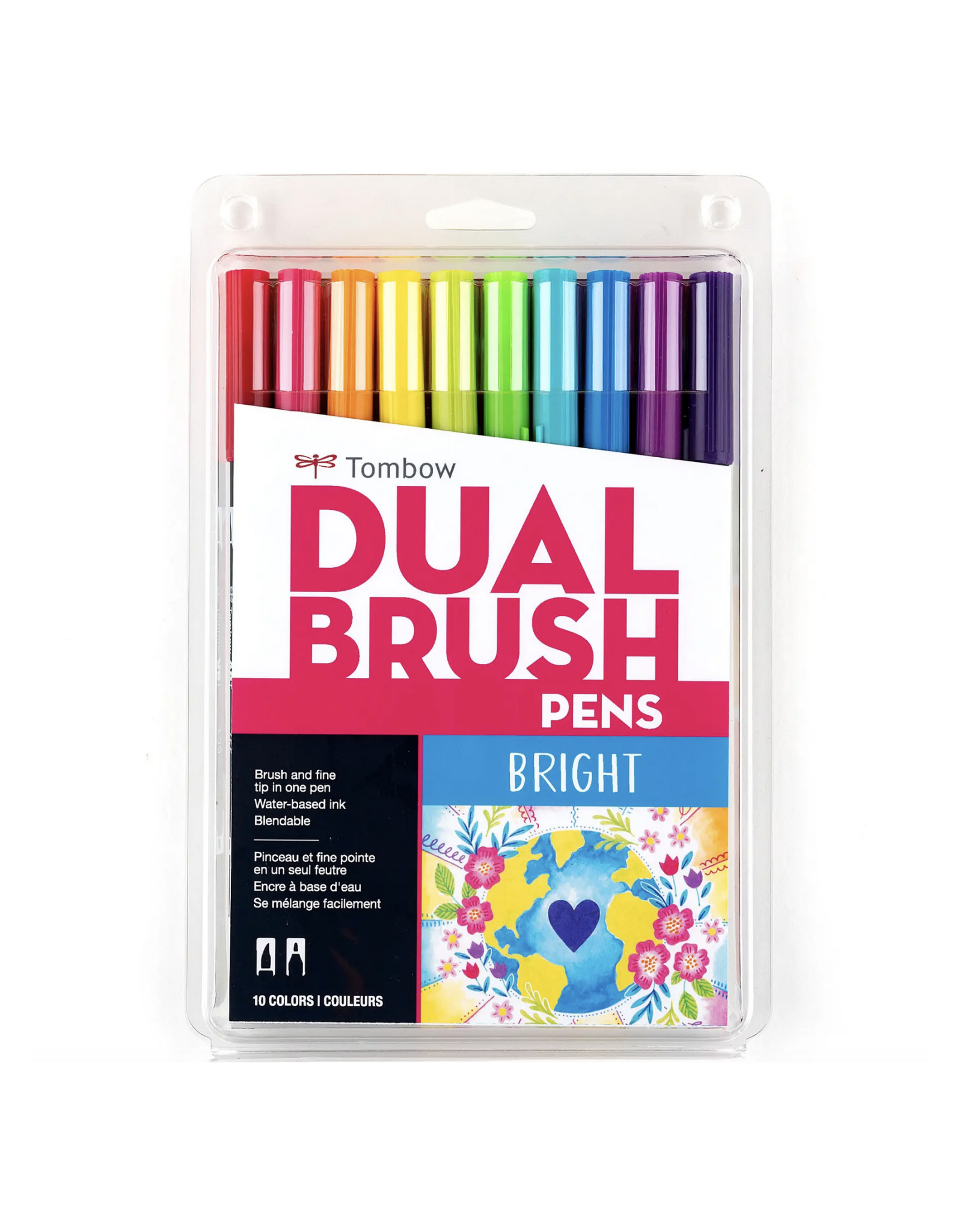25 Dual Tip Bonus Pack - Watercolor Brush Penswith Real Bristle Brushes and  Fine Tips combined in Each Brush Pen plus a Premium Water Brush by ArtShip