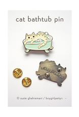 Bathtub Cat Pin
