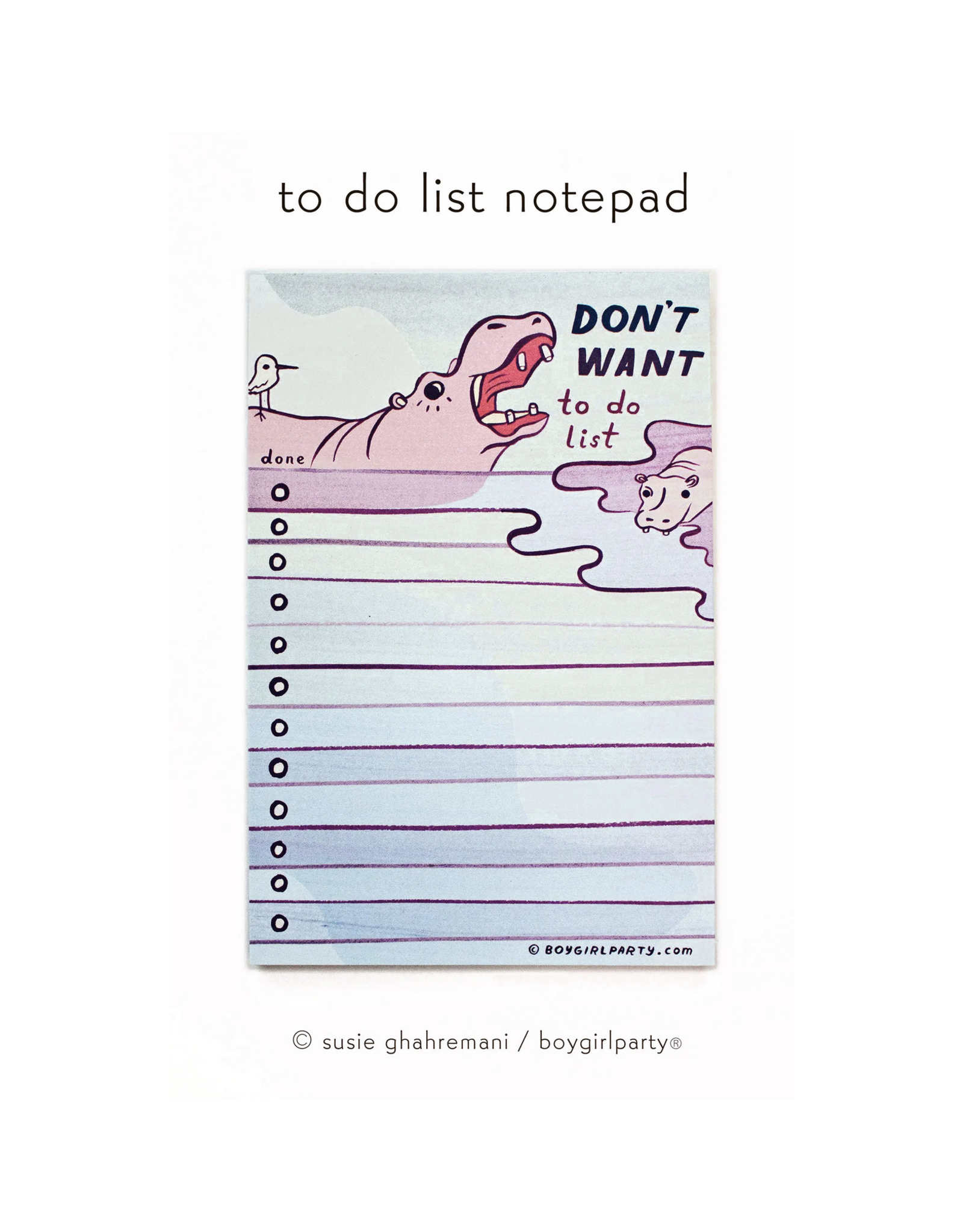 Hippo Don't Want To Do List