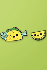 Fish Taco & Lime Enamel Pin Set