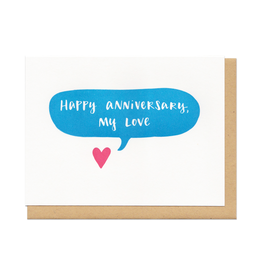 Happy Anniversary, My Love (Dark Blue) Greeting Card