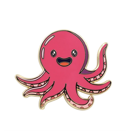 Pink Octopus Enamel Pin