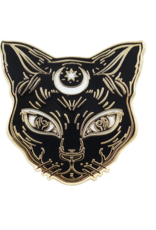 Luna Black Cat Enamel Pin