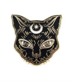 Luna Black Cat Enamel Pin