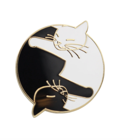 Yin Yang Cats Enamel Pin