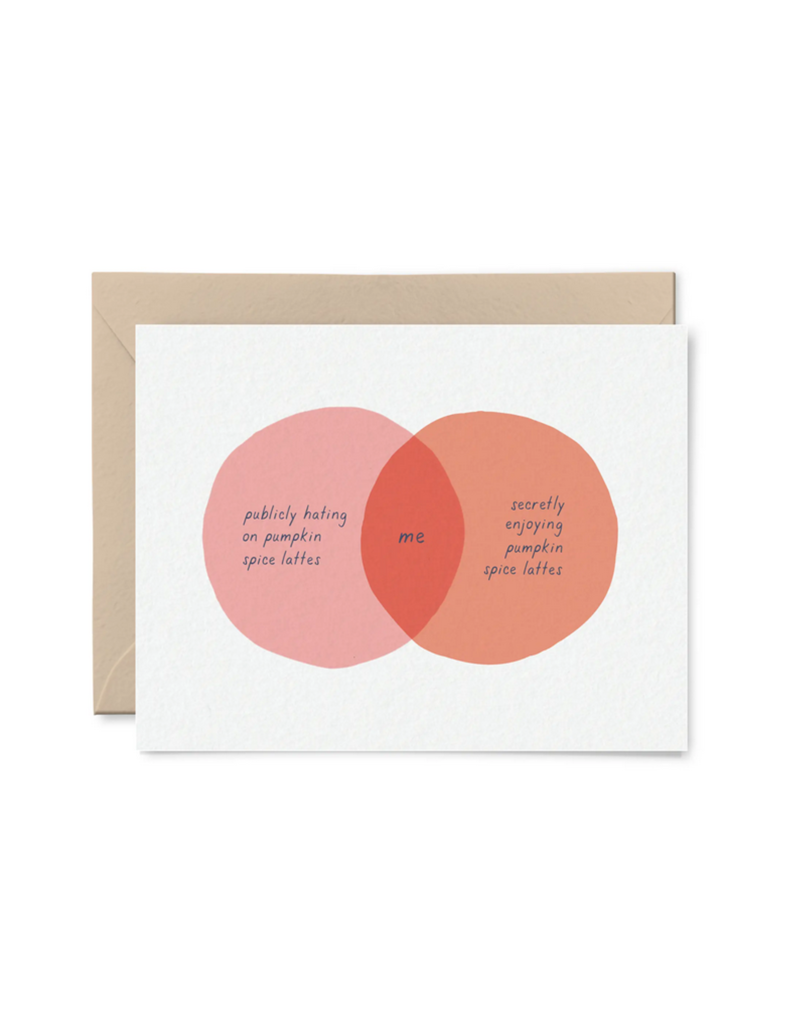 Pumpkin Spice Latte Ven Diagram Greeting Card