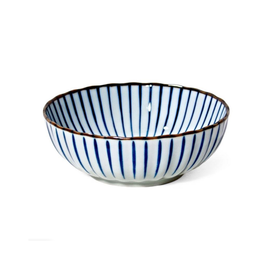 Tokusa Blue Stripes Bowl - 7.25"
