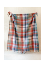 Cinnamon Patchwork Check Recycled Wool Blanket