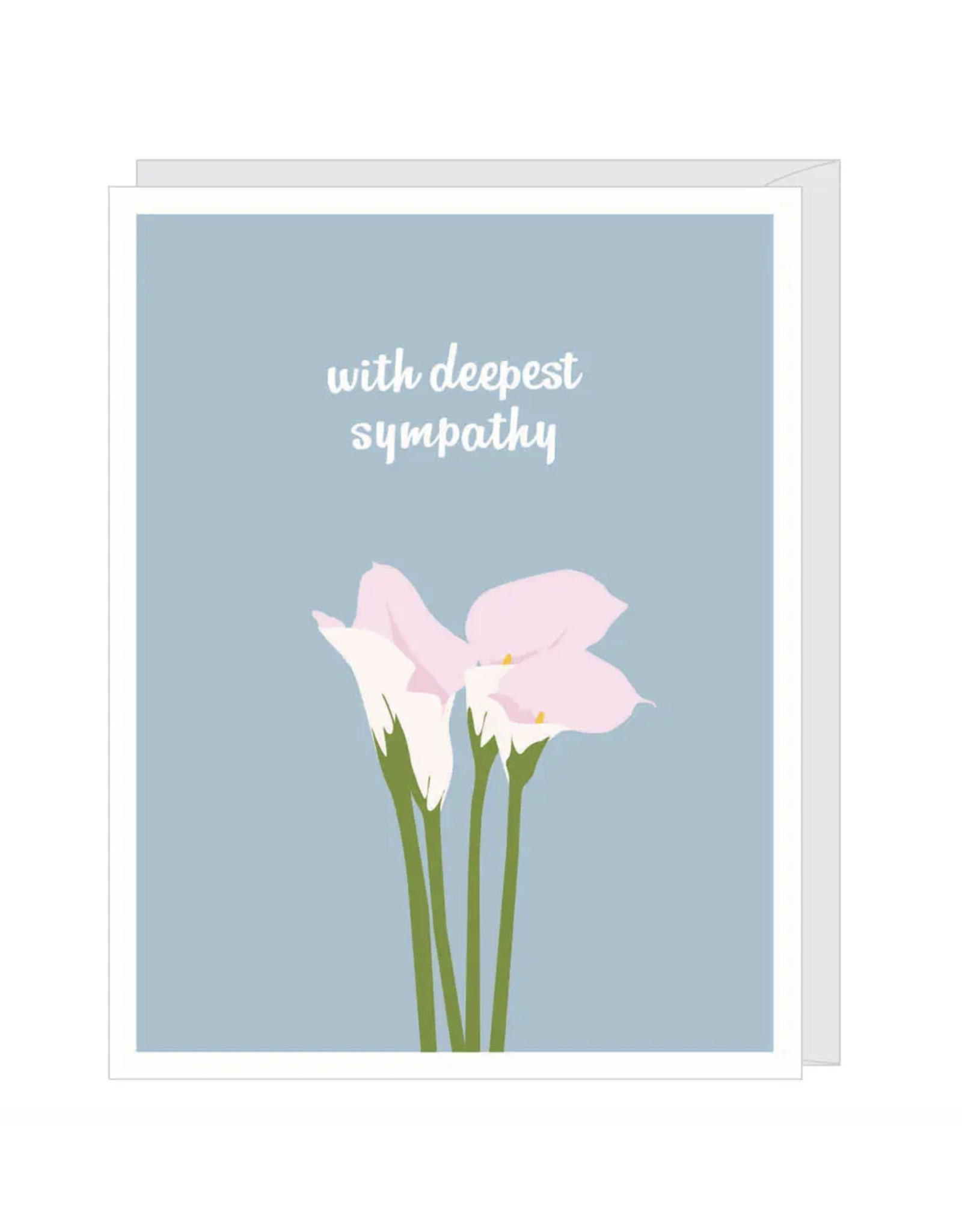 With Deepest Sympathy Calla Lily Greeting Card