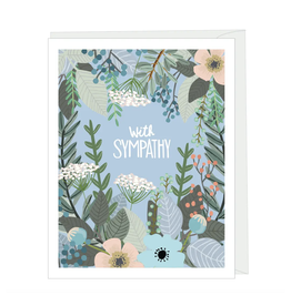 With Sympathy Florals Greeting Card
