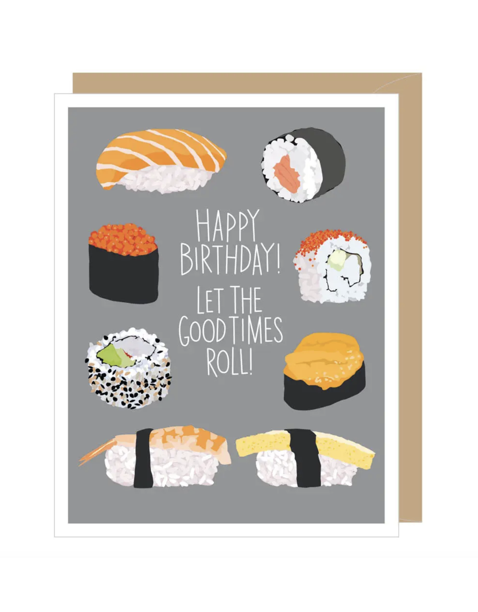 Happy Birthday Sushi Rolls Greeting Card