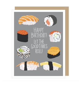 Happy Birthday Sushi Rolls Greeting Card