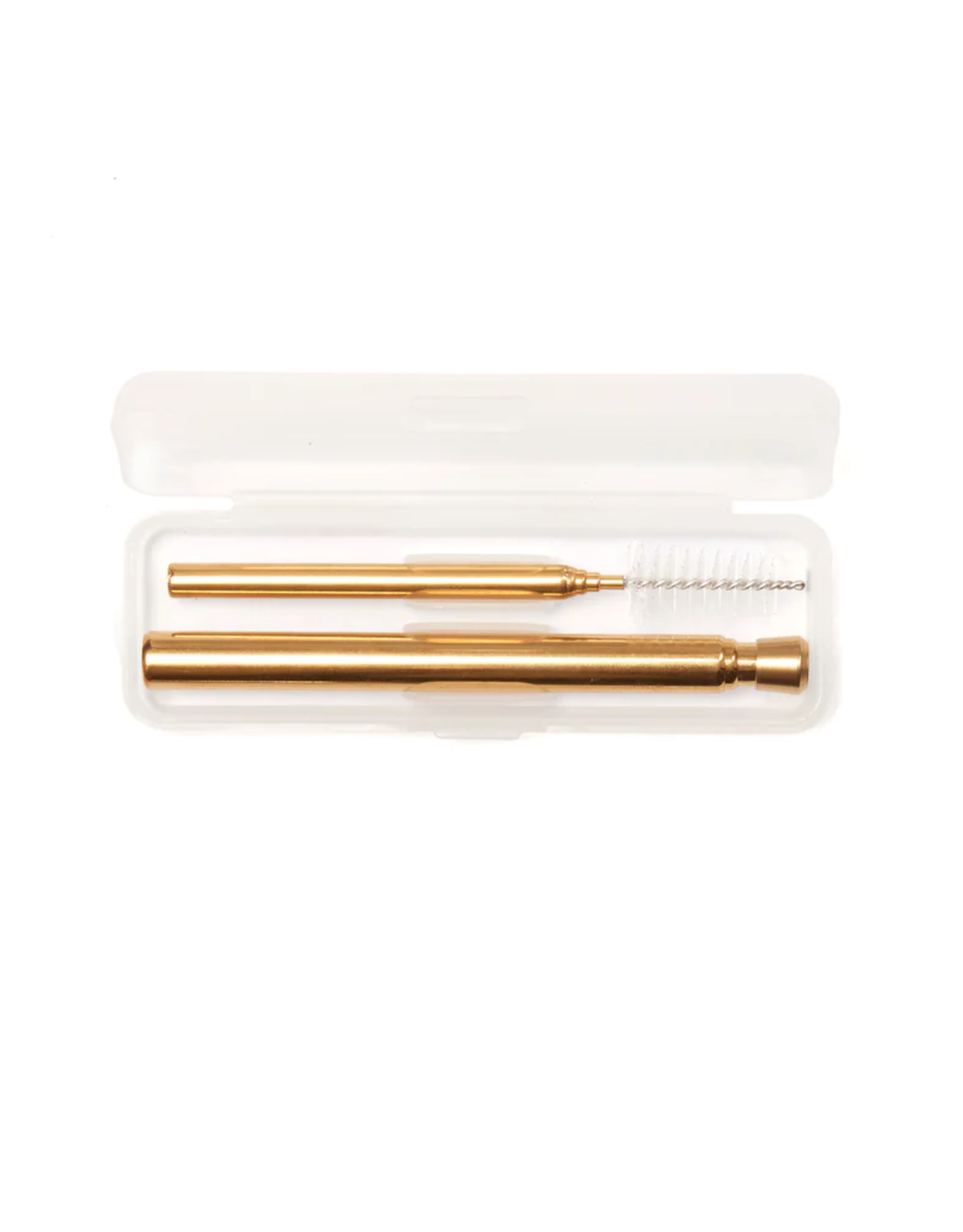 Brass Travel Straw Set