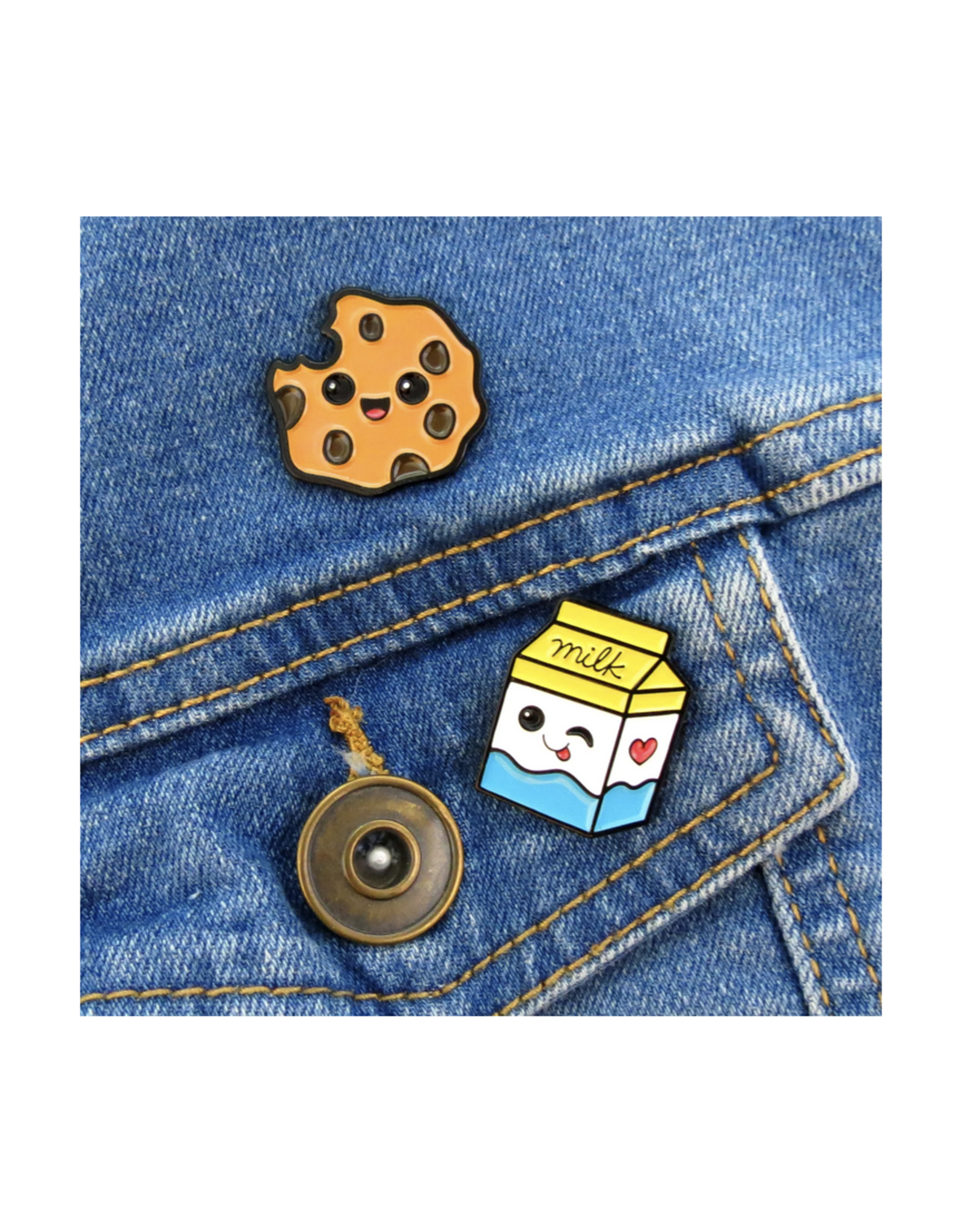 Milk & Cookies Enamel Pin Set