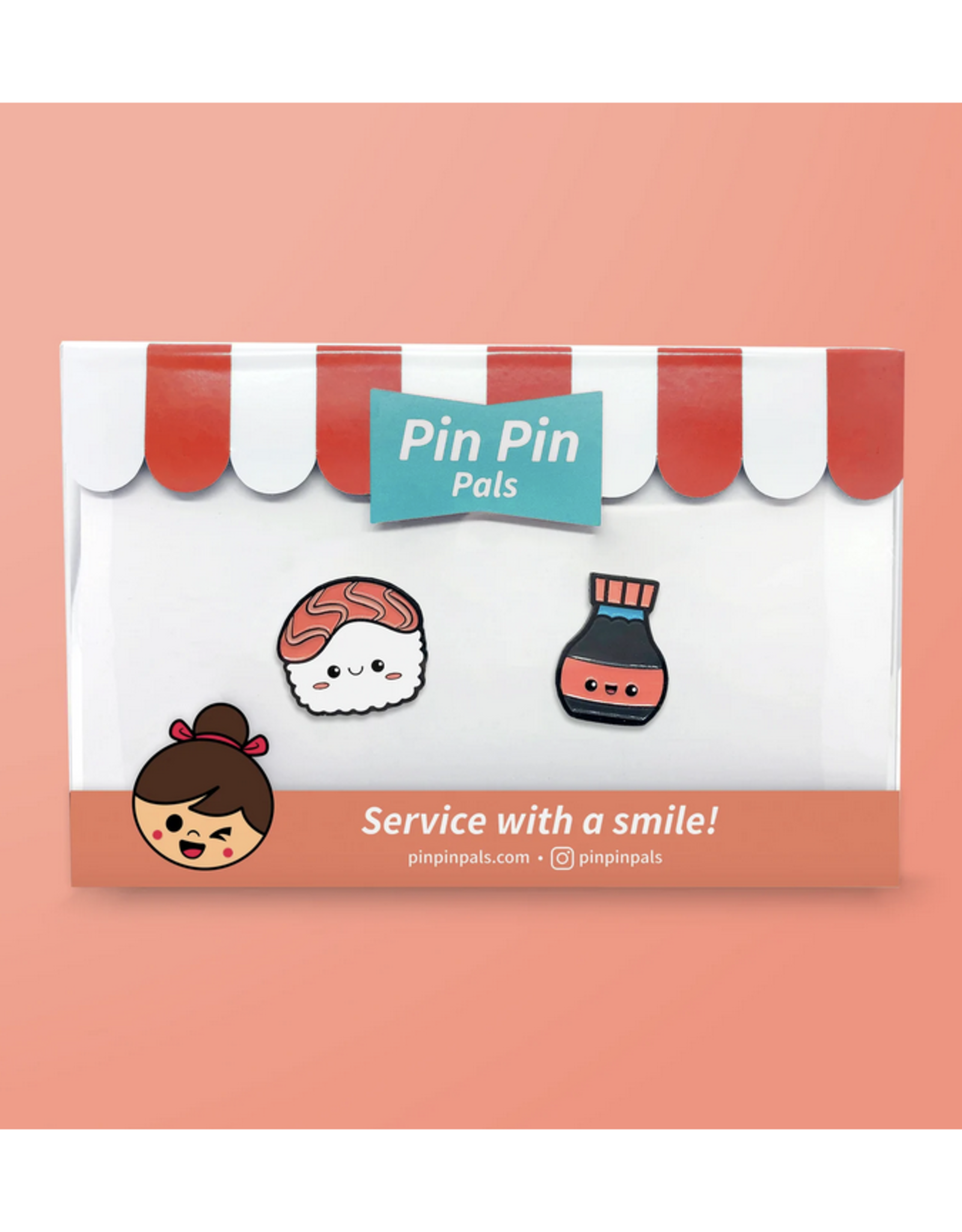 Sushi & Soy Sauce Enamel Pin Set