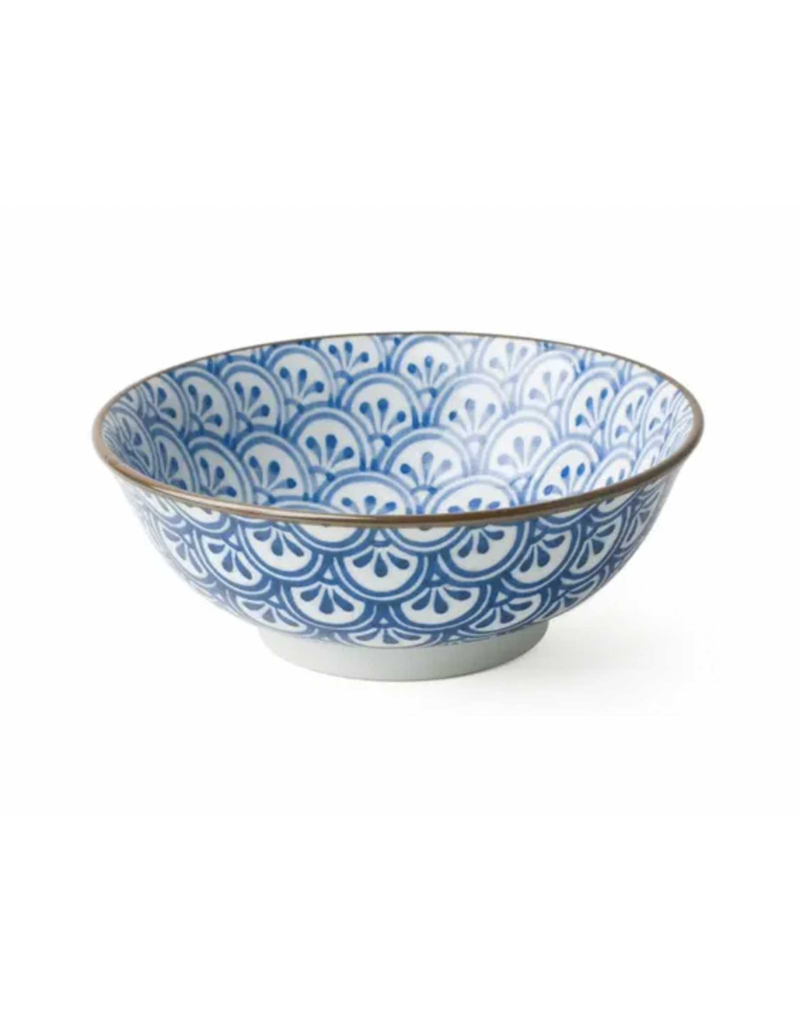 Monyou Hana-Seigaiha Bowl - 7.5"