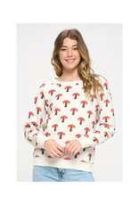 Cheery Red Mushrooms Sweatshirt