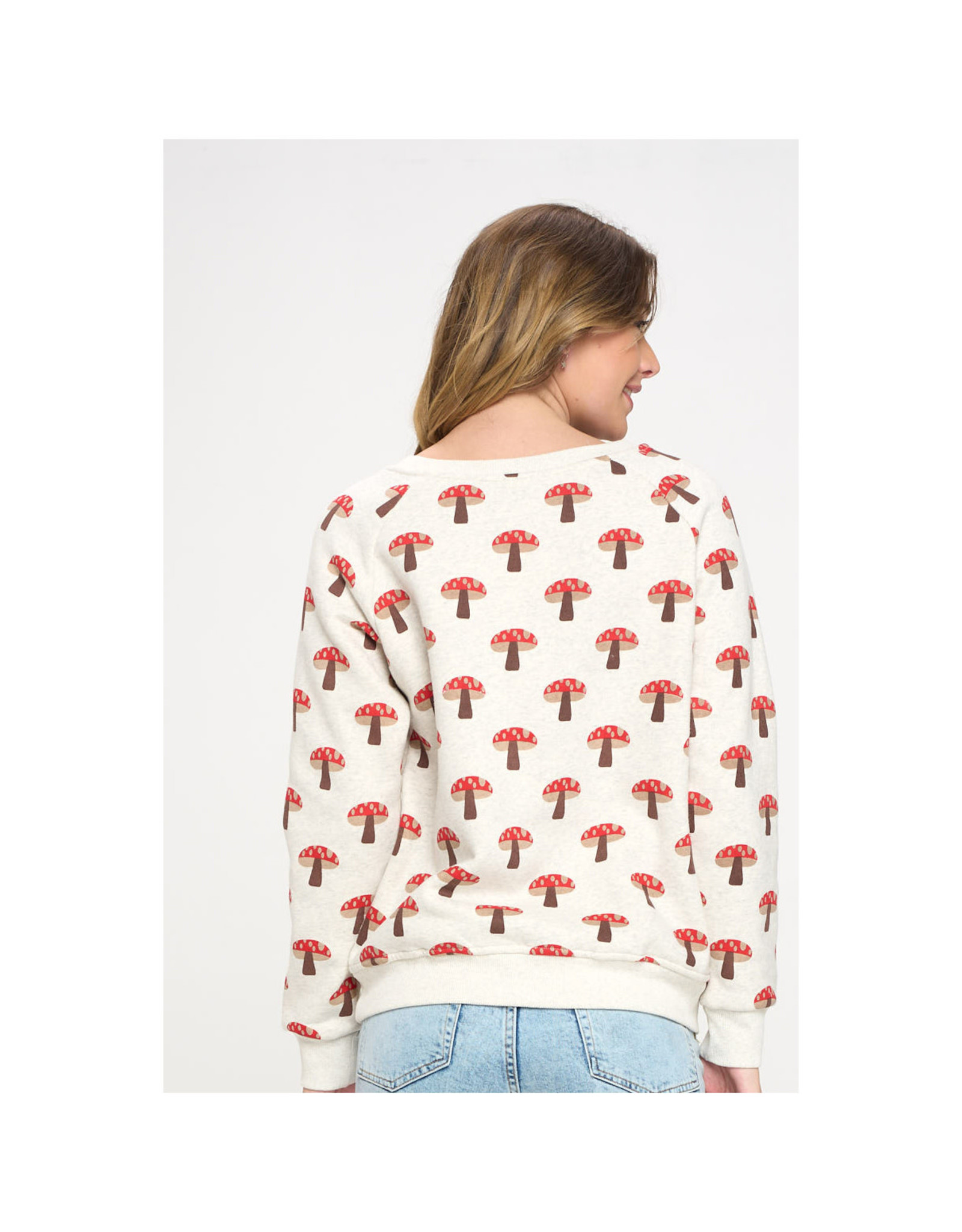 Cheery Red Mushrooms Sweatshirt