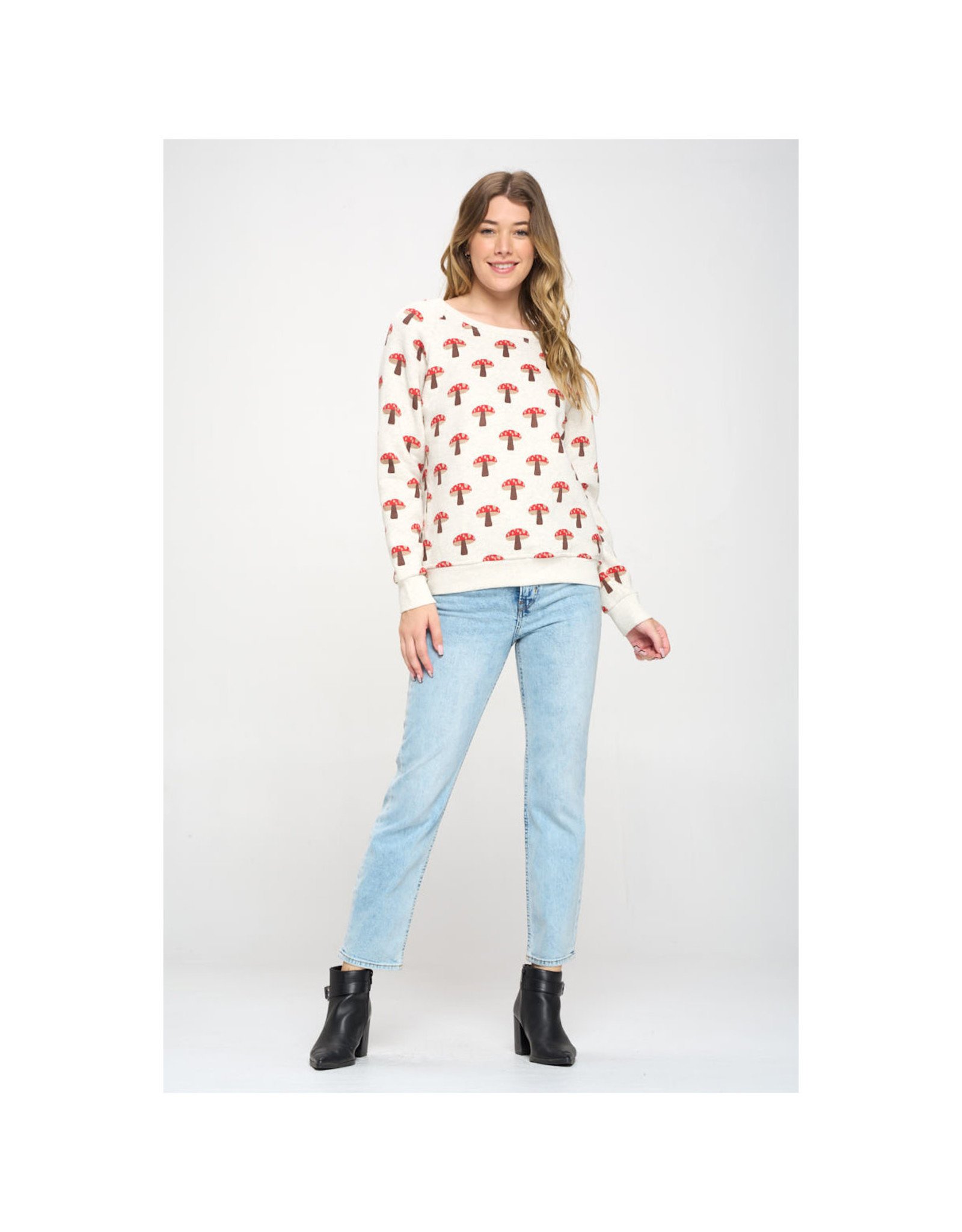 Cheery Red Mushrooms Sweatshirt