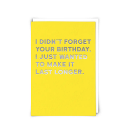 Longer Birthday Belated Greeting Card