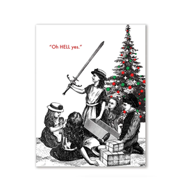 Christmas Sword Greeting Card