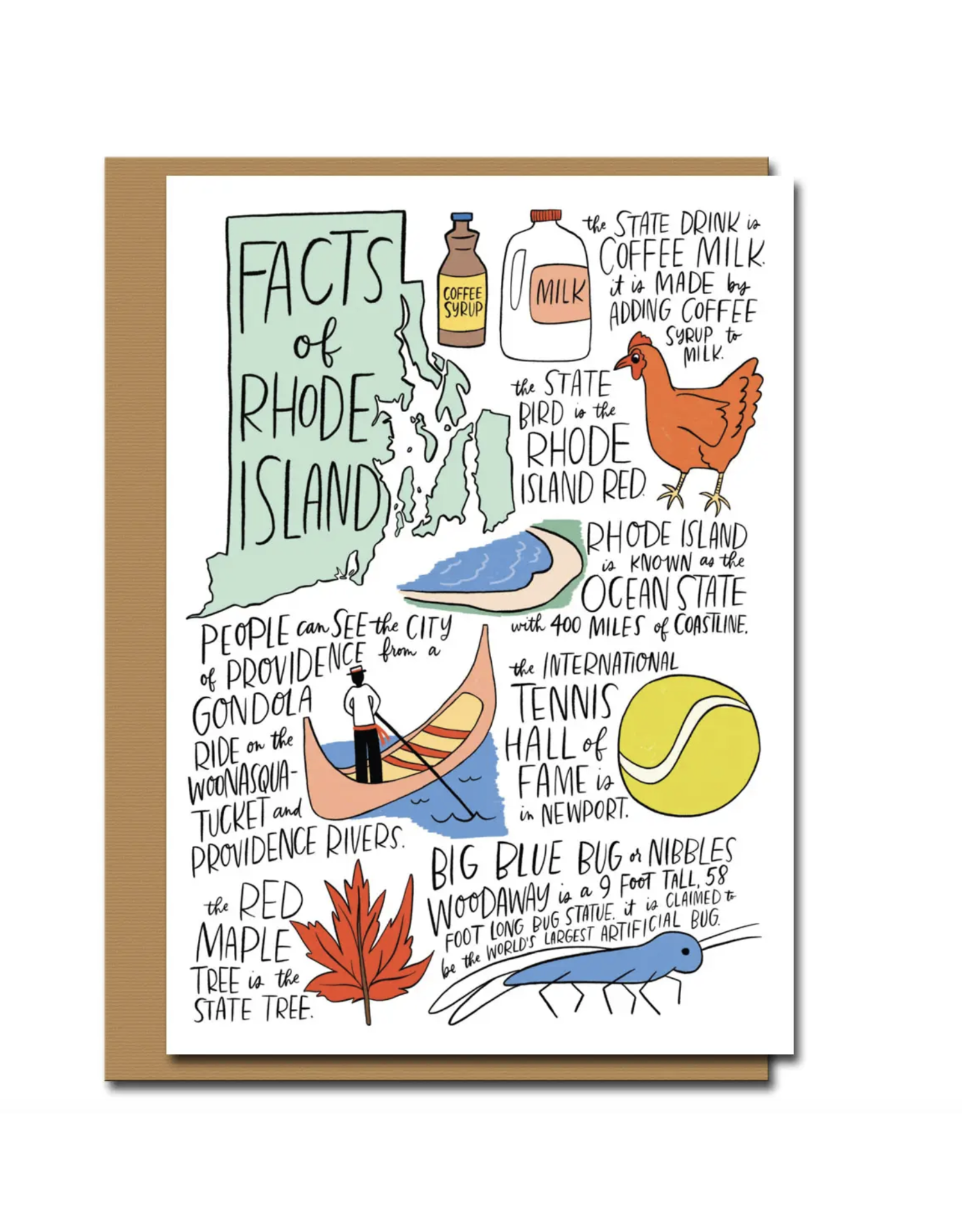 Facts of Rhode Island Greeting Card