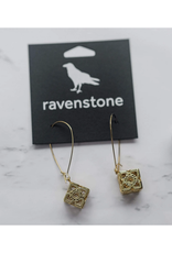 Golden Cube Earrings