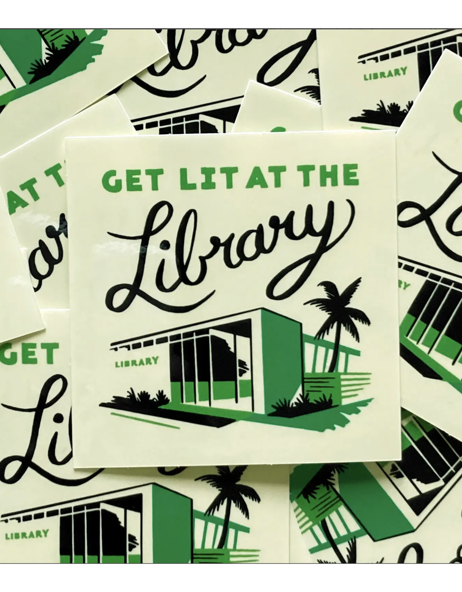Lit at The Library Sticker