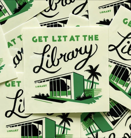 Lit at The Library Sticker
