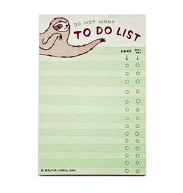 Sloth Do Not Want To Do List
