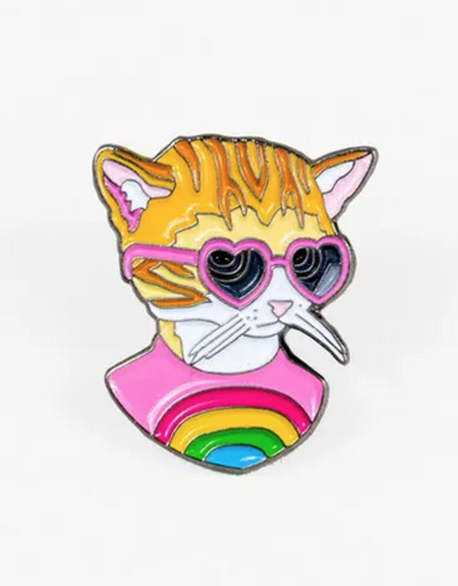 Rainbow Kitten Pin