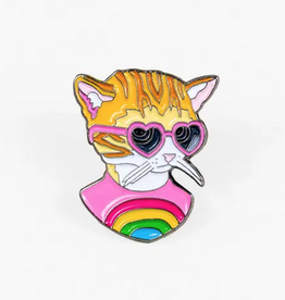 Rainbow Kitten Pin