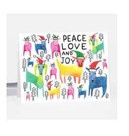 Peace, Love, and Joy Greeting Card