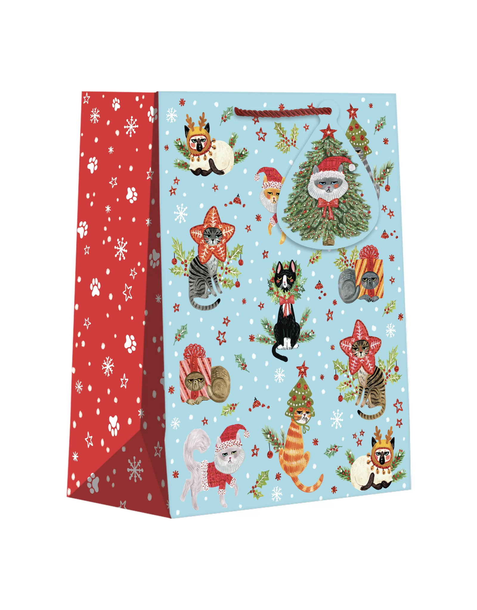 Naughty Christmas Cats Gift Bag - Medium