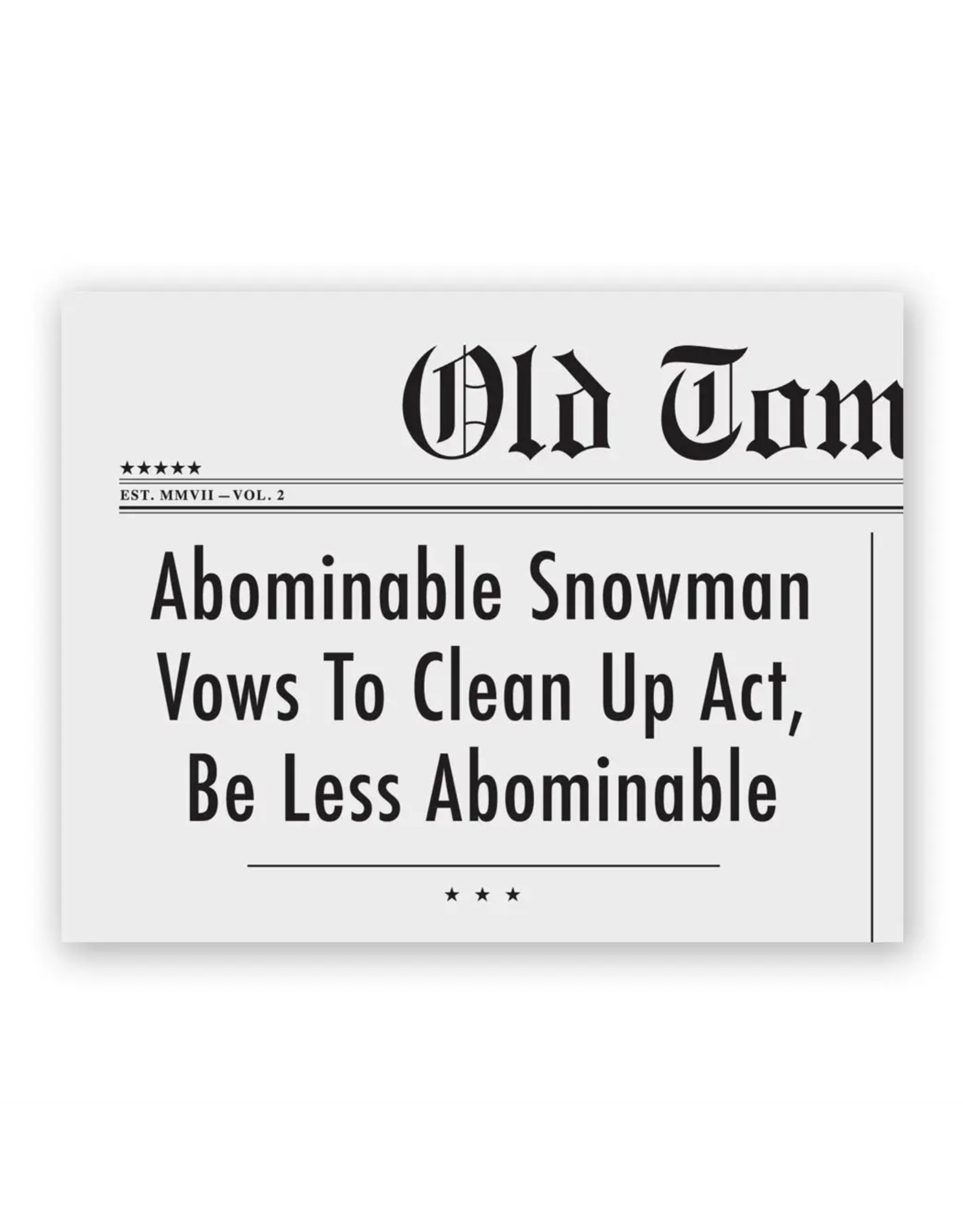 Abominable Snowman Greeting Card