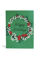 Happy Holidays Wreath Greeting Card